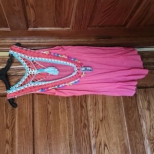 India boutique  swing cover up or dress NWT one size coral color